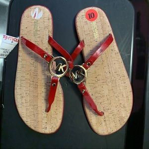 NWT Michael Kors Red Sandals